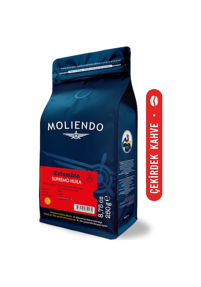 Moliendo Colombia Supremo Huila Yöresel Çekirdek Kahve 250 G Moliendo Colombia Supremo Huila Yöresel Çekirdek Kahve 250 G