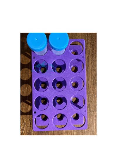 50ml Falkon Santrifüj Minimal Deney Tüpü Standı 5 3 Tüpler Görsel Amaçlıdır Mor