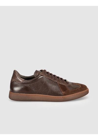 Cabani Hakiki Dana Deri Kahve Napa Erkek Sneaker Ayakkabı Kahverengi
