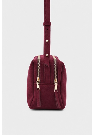 Shule Bags Rodeo Süet Omuz Çantası Bordo