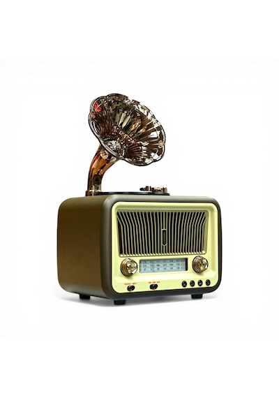 Rt-608a Gramafonlu Tasarım Nostalji Radyo,bluetooth Trend Nostaljik Radyo Büyük Boy