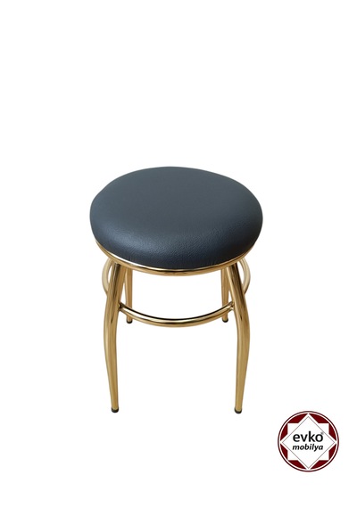 Evko Mobilya Tabure, Bar Taburesi, 2 Adet Tabure, Puf, Bench, Metal Ayaklı Tabure, Iç Ice Geçebilen Tabure, Mutfak Balkon Bahçe Taburesi Gri