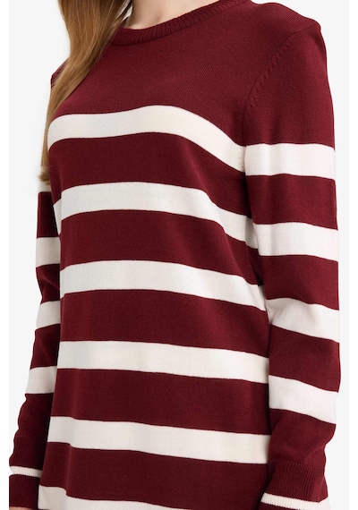 Defacto Regular Fit Bisiklet Yaka Çizgili Kazak Tunik C6031ax25wnbr281 Bordo-br281 Defacto Regular Fit Bisiklet Yaka Çizgili Kazak Tunik C6031ax25wnbr281 Bordo-br281