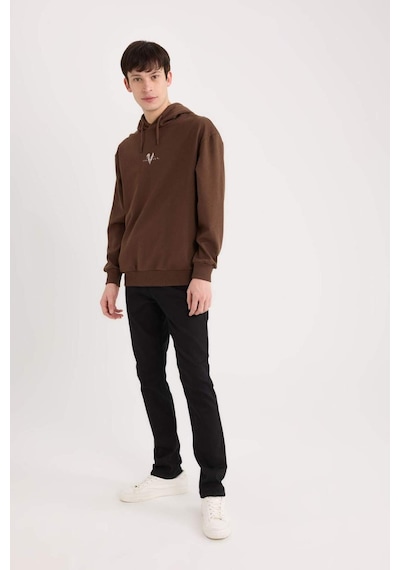 DeFacto Pedro Slim Fit Solmayan Renk Dar Kalıp Normal Bel Dar Paça Siyah Jean Pantolon S2711AZ25SPNM40