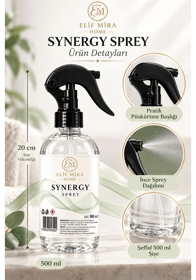 Oda Kokusu Sprey Sinerji Çiçek Kalıcı Oda Parfümü 500 Ml Çiçek Bahçesi