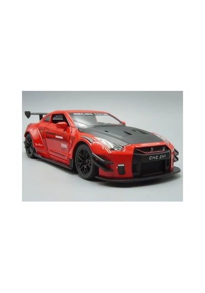 Nissan Gt-r 1.24 Metal Model Kapılar Kaput Bagaj Açılır Işıklı Sesli Die Cast Kırmızı Diğer
