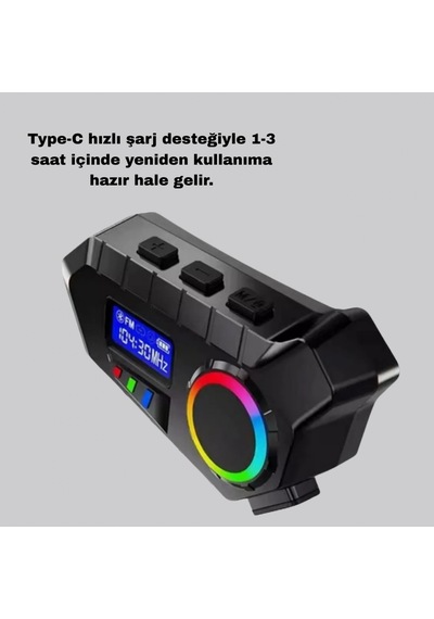 Bluetooth Hoparlör Ve 110 Db Alarmlı 6 Mm Disk Kilidi Seti Motosiklet Ve Bisiklet İçin