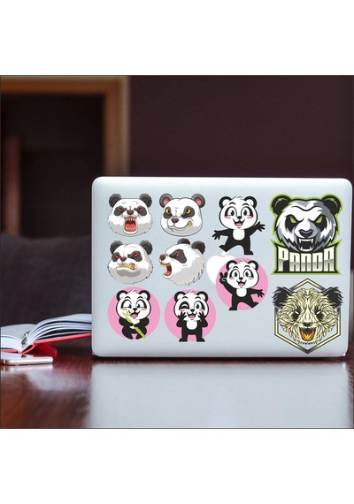 Panda Sticker Set -1 22 Parça Telefon, Tablet, Defter, Laptop Sticker
