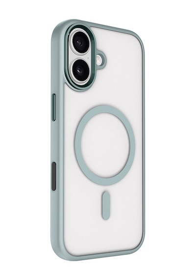 Rba Aksesuar Apple Uyumlu iPhone 17 Kılıf Wireless Şarj Özellikli Zore Krom M-safe Silikon Kapak - Turuncu Turuncu