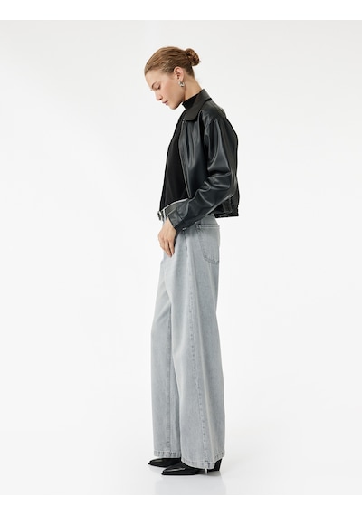 Koton Normal Bel Düğmeli Cepli Pamuklu Geniş Paça Jean Pantolon - Bianca Wide Leg Jeans Gri 6wal40030md Gri Koton Normal Bel Düğmeli Cepli Pamuklu Geniş Paça Jean Pantolon - Bianca Wide Leg Jeans Gri 6wal40030md Gri