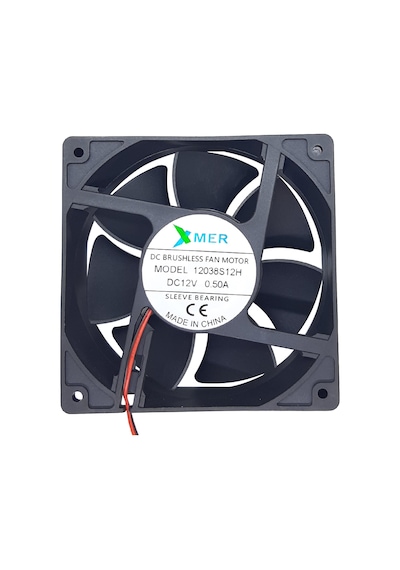 Xmer 120X120X38Mm 12V 0.50A 2 Kablolu Fan