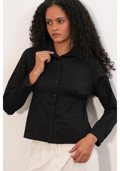 Bigdart 20231 Slim Fit Poplin Gömlek - Siyah