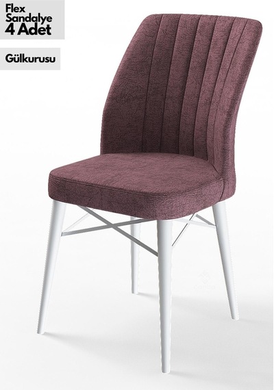 Canisa Concept Canisa Flex Serisi Gürgen Ayaklı 1.sınıf Sandalye , 4 Adet , Gülkurusu , Ayaklar Beyaz Sandalyeler Gülkurusu Ayaklar Beyaz