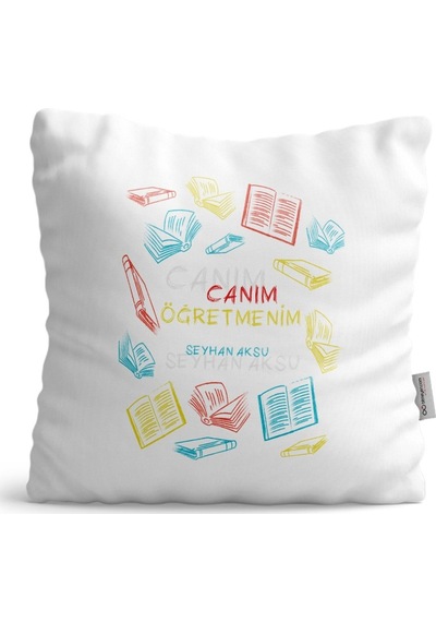 Kişiye Özel Canım Öğretmenim Dekoratif Yastık - 3