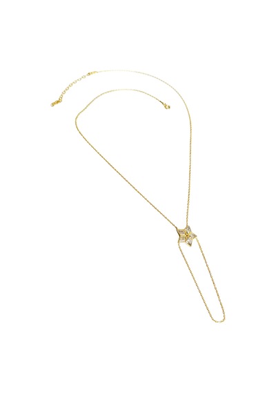 Büyük Taşlı Yıldız Gümüş Şahmeran Bileklik - Rose Renk Gold