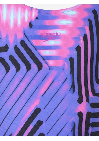 Speedo Digital Baskı Kız Çocuk Yüzücü Mayosu Pembe-mor Pembe-mor