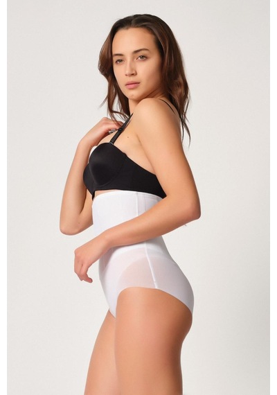 Beyaz Mı Emay 2945 Tül Karyokalı Slip Lazer Korse Beyaz