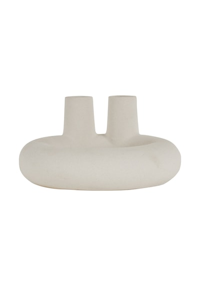 Karaca Home Vonda İkili Şamdan Beyaz 10x10x5 Cm 300.23.01.0527
