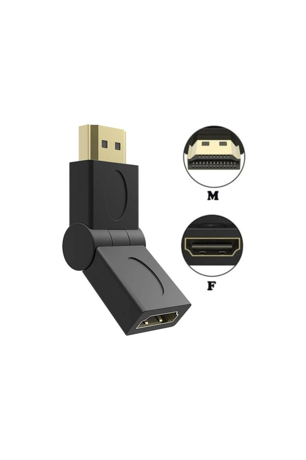 Hdmi Uzatma - Hdmi 90 180 270 Derece Dirsek Oynar Başlıklı Dişi Erkek 4k 3d Erkek Dişi Adaptör