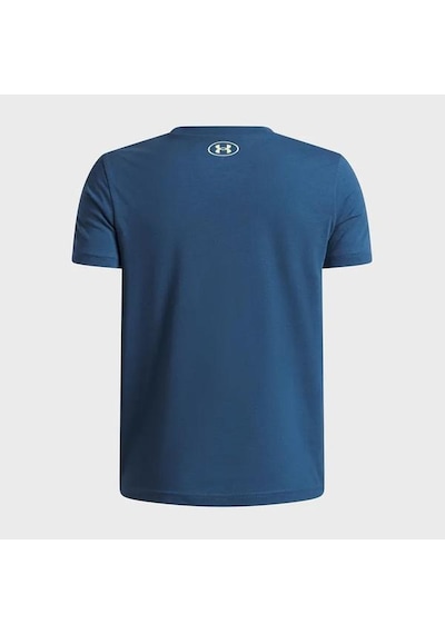 Under Armour Blur Logo Erkek Çocuk Mavi Polo Yaka Tişört