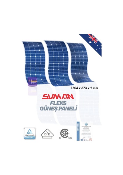 Sunman 175 Wp Flex Solar Panel - Esnek Güneş Enerji Paneli