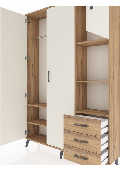 Arges Dolap 5 Raflı 3 Çekmeceli Tek Askılı 132x30x195 Çam-aytaşı/çam Aytası/atlas Çam Arges Dolap 5 Raflı 3 Çekmeceli Tek Askılı 132x30x195 Çam-aytaşı/çam Aytası/atlas Çam