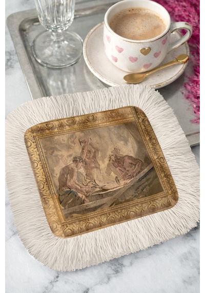Barok Lüx Sanat Saçaklı Dekor Peçetesi - Klasik Dönem Antik Altın Renkli Bardak Altlığı Mendil Yağmur Gece Yarısı Barok Lüx Sanat Saçaklı Dekor Peçetesi - Klasik Dönem Antik Altın Renkli Bardak Altlığı Mendil Yağmur Gece Yarısı