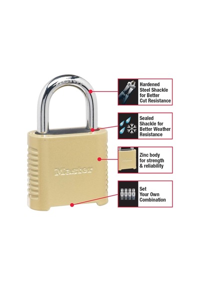 Master Lock 875d Ağır İş Dış Mekan Kombinasyon Kilidi, 5 Cm Geniş