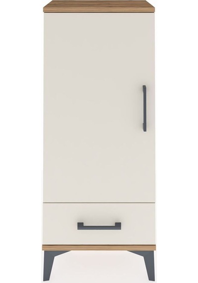 Arges Komodin 3 Raflı Tek Çekmeceli Tek Kapaklı 44x30x106 Çam-aytaşı Atlas Çam