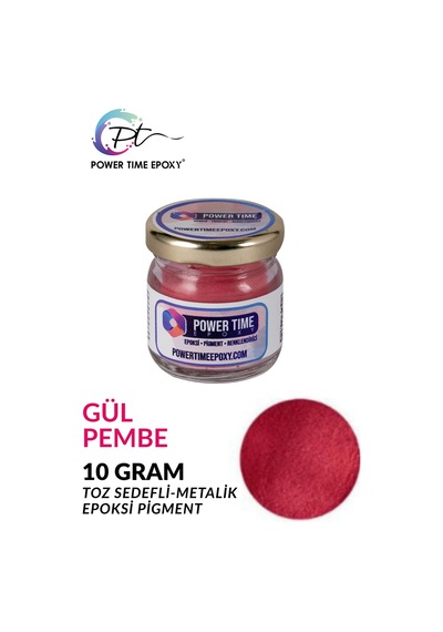 Sedefli Metalik Toz Pigment Boya / Gül Pembe / Epoksi Için