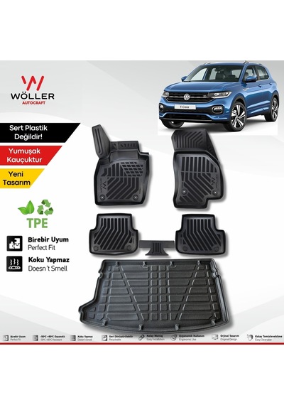 Wöller Volkswagen T Cross Uyumlu Paspas Bagaj Havuzu Set 2022 2026 Arası Uyumlu 3d Ultraflex Set Genel
