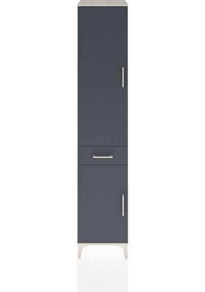 Hyperion Dolap 3 Raflı Tek Çekmeceli Tek Askılı 44x44x221 Aytaşı-antrasit Aytası