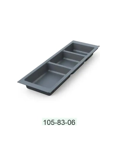 Mesan Traybond 3 Bölme Antrasit Kaşıklık 157mm 105-83-06-309 Çok Renkli