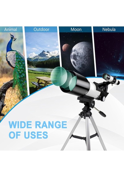 Profesyonel Astronomik Teleskop 70mm Lensli Tripodlu Uzay Gözlem Dürbünü Ay Gözlem Teleskobu