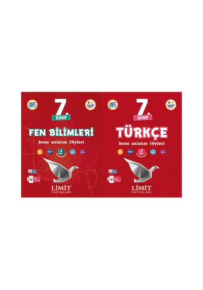 Limit 2027 7. Sınıf Fen Bilimleri + Türkçe Konu Anlatım Föyleri Seti 2 Kitap Maarif Model