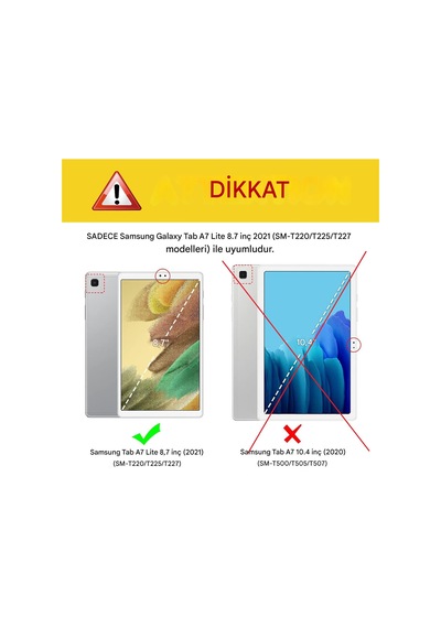 Samsung Galaxy Uyumlu  Tab A7 Lite 8.7 İnç T220 T225 Standlı Askılı Karakterli Çocuk Kılıfı Tablet Kılıfı