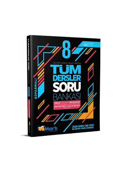 Martı Yayınları 8. Sınıf Lgs Tüm Dersler Soru Bankasi 2021-2022