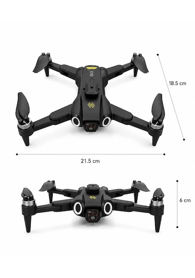T16 İha Hava Fotoğrafçılığı Dronu 4k Çift Kamera 360 Derece Engel Algılama 4.5 İnç Ekranlı Kumanda 360 Derece Takla Yanıp Sönene Işıklar Sabit Havada Kalma Tek Tuş İniş Kalkış Tek Tıkla Geri Dönüş