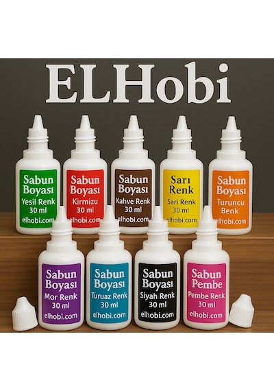 30 Ml X 10 Adet Farklı Renklerde Sabun Boyası Veya Renklendirici