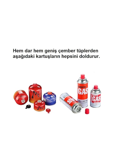 Bilteknik 5'li Tüm Tüplere Ve Kartuşlara Uygun Kamp Kartuşu Dolum Seti Çok Renkli