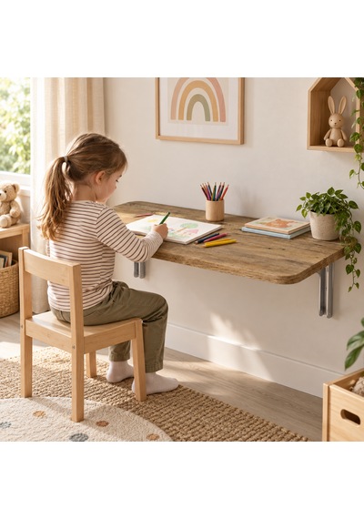 Montessori Masa 90x50 Cm Katlanabilir Duvar Masası Çocuk Çalışma Ve Aktivite Masası Ceviz Renk Sunta Tabla Montessori Masa 90x50 Cm Katlanabilir Duvar Masası Çocuk Çalışma Ve Aktivite Masası Ceviz Renk Sunta Tabla