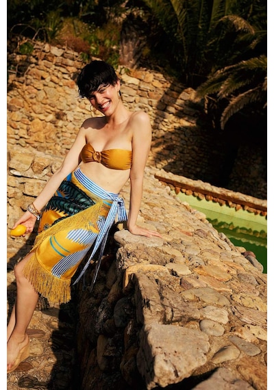 Defacto Regular Fıt Likralı Sarı Bikini Üstü G5291ax26smyl312 Sarı-yl312