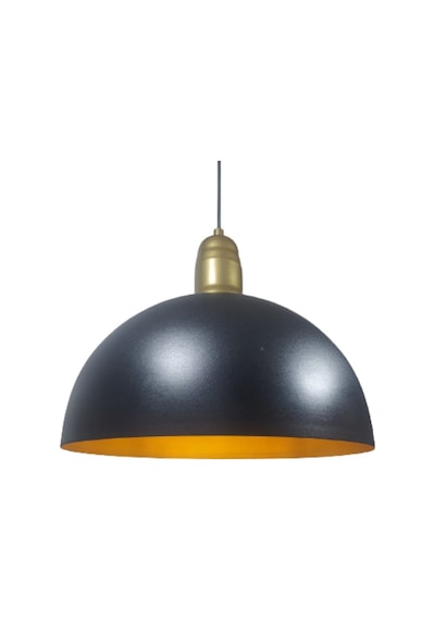 Mylights Retro Rustik Metalsarkıt Avize Siyah Içi Altın 40 C