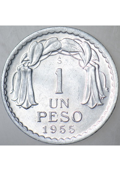 Şili 1 Peso 1955 Çil -