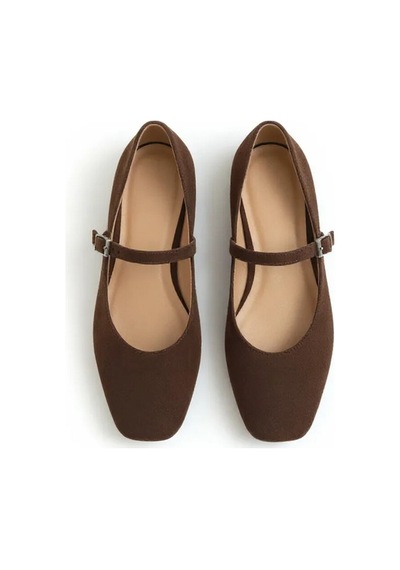 Aska Shoes Shoes Günlük Tokalı Babet 2025aska004 Kahverengi