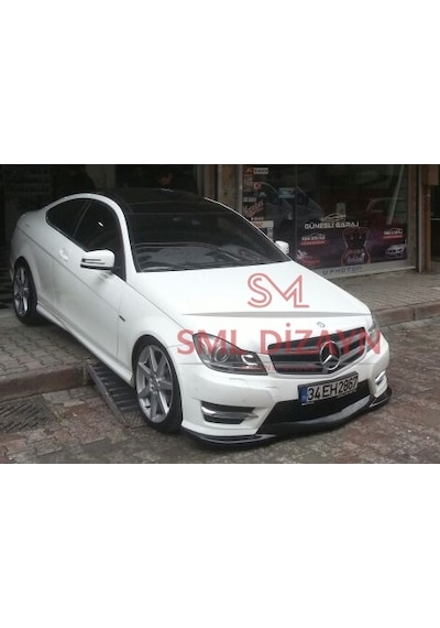 Mercedes W204 C180 Makyajlı Ön Ek Plastik - Tampon Eki - Karlık Lip