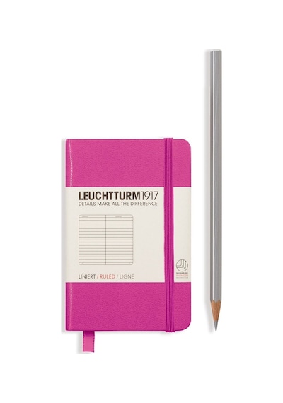 Leuchtturm1917 Mini Boy A7 Not Defteri, Çizgili, Pembe