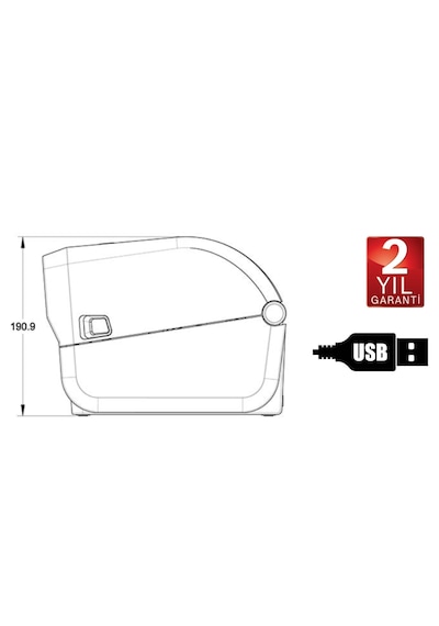 Zebra Zd220 T Etiket Barkod Yazıcı Termal Ve Termal Transfer