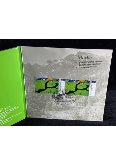 Almanya 5 Euro 2019 Gemäßigte Zone Münze & Marke Pul Ve Para Özel Numisfolder Seti Klimazonen Der Erde Serisi Ilıman Kuşak