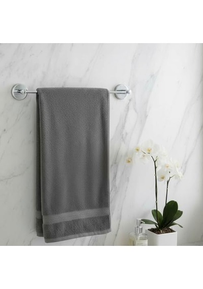 Uzun Havluluk Krom 40 Cm Parlak Gümüş Duvar Tipi Paslanmaz Çelik Banyo Havlu Askısı Aparatı Çok Renkli